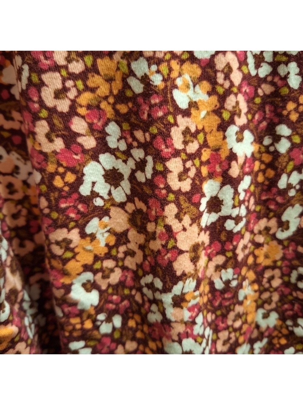 Croft & Barrow Red Floral Long Sleeve T Shirt XL - Picture 3 of 6
